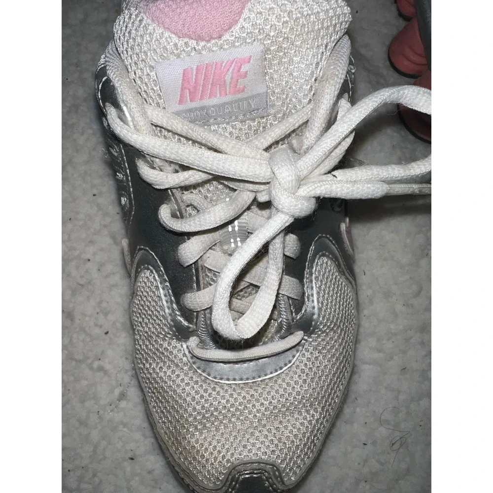 Nike Shox Quality Kids‎ Running Shoes Silver Pink 398425-100 Size 6Y